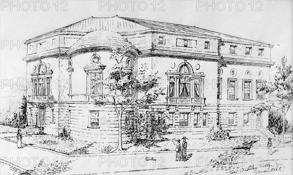 Women's Congressional Club, 16th And U Street, Washington, D.C., Architect's Drawing, 1914. Creator: Unknown.