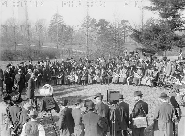 Corn Growers - Secretary Houston Giving Diplomas, 1913. Creator: Harris & Ewing.