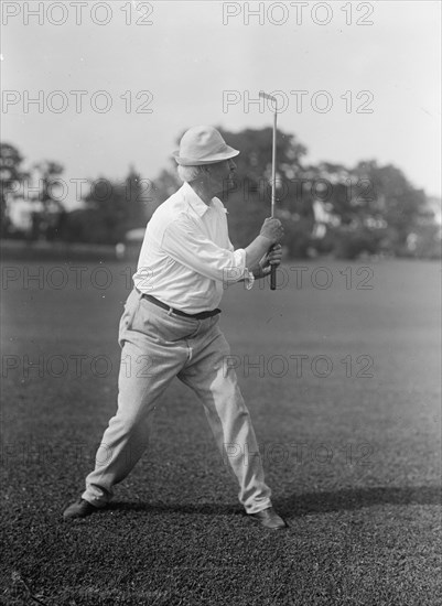 Cummins, Albert Baird, Governor of Iowa, 1902-1908; Senator, 1908-1926. Playing Golf, 1917.