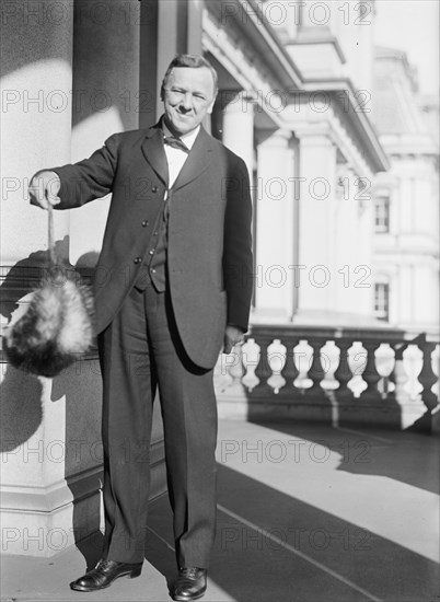 Daniels, Josephus, Secretary of The Navy, 1913-1921. with An Opossum, 1913.