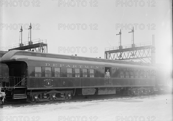 Department of Commerce - Bureau of Fisheries Railway Car; Interior, 1916.