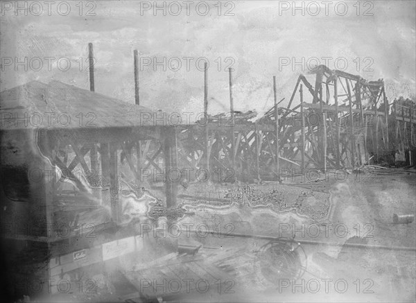 Fire at The Dc Baseball Park (Known As National Park or Boundary Field), Washington, D.C., 17 Mar 1911.