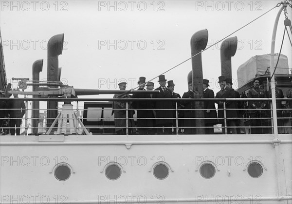 French Commission To U.S. Arriving at Navy Yard On 'Mayflower', 1917.