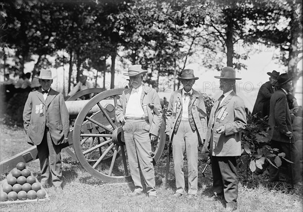 Gettysburg Reunion: G.A.R. & U.C.V. - Veterans of The G.A.R. And of The Confederacy, at The Encampment, 1913.