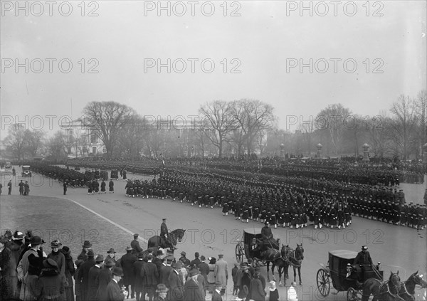 Inaugural Parades - Parade Forming at Capitol, 1917.