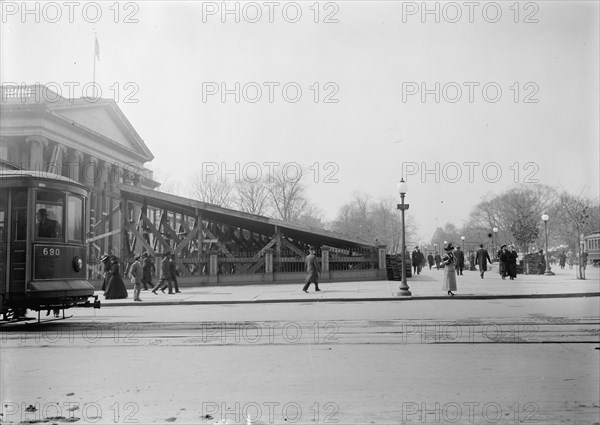 Inaugural Stands - Court of Honor Before White House, 1913.