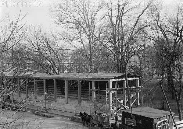 Inaugural Stands - Court of Honor Before White House, 1913.