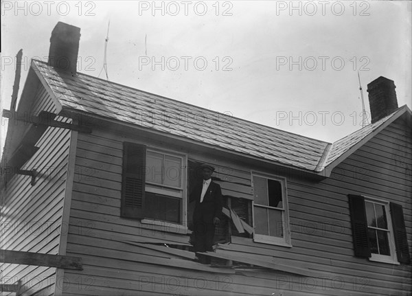Indian Head, Md. Navy Proving Ground - Residence of George Swann, Damaged By 16' Shell That..., 1916 Creator: Harris & Ewing.