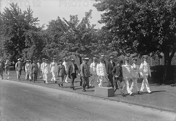 Japanese Mission To U.S. - Visit To Naval Academy, 1917.