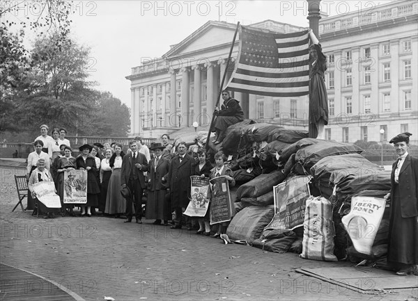 Liberty Loans - Mail Bags of Bonds, 1917.