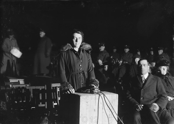 Liberty Loans - Mrs. Mcadoo Lighting Bonfire, 1917.