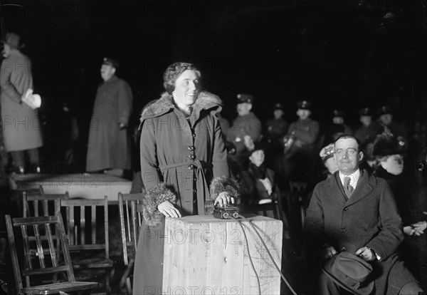 Liberty Loans - Mrs. Mcadoo Lighting Bonfire, 1917.