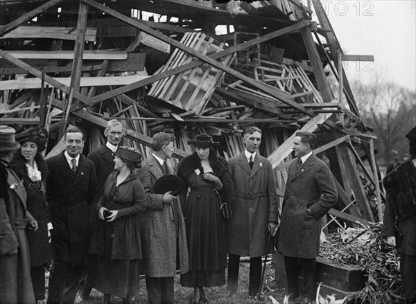 Liberty Loans - Mrs. Mcadoo Lighting Bonfire, 1917.