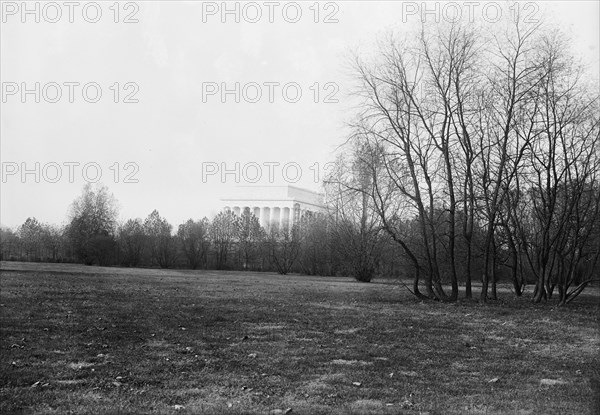 Lincoln Memorial Through Foliage of Potomac Park, 1917.