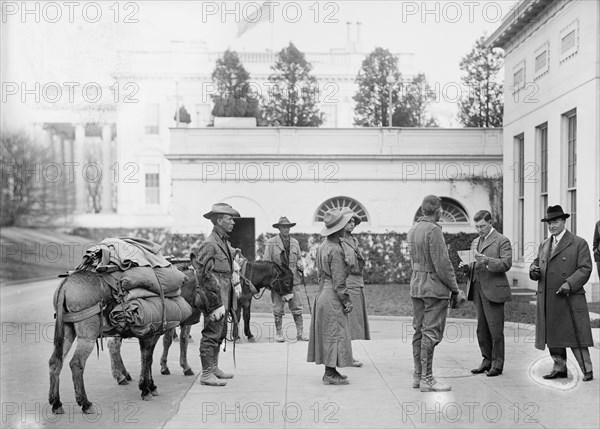 Los Angeles Hikers Who Brought White Plague Cure To President Wilson, at White House, 1914.