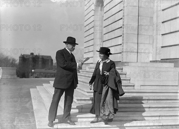 Martin, Anne Henrietta, National Chairman, National Women Party, 1926-, with Senator Clapp, 1918.