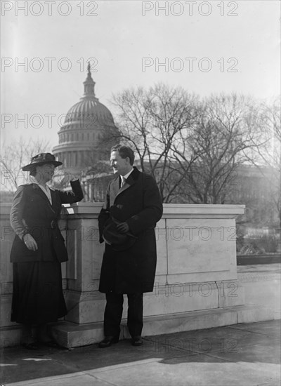 Martin, Anne Henrietta, National Chairman, National Women Party, 1926-, with Senator Clapp, 1918.