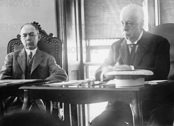 Mellen, Charles Sanger, Railroad President. Right, with C.C. Mcchord, 1914.