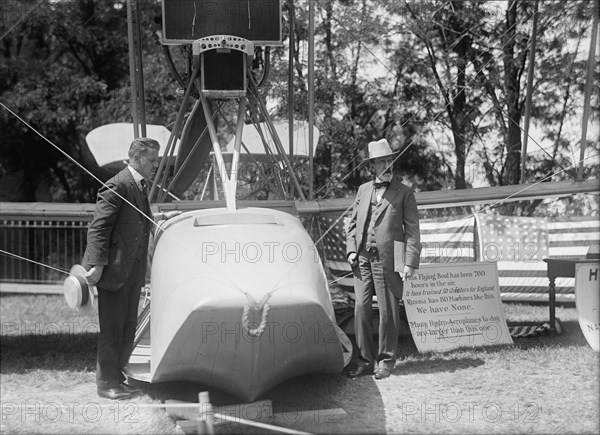 National Aero Coast Patrol Commn. - Curtiss Hydroaeroplane or Flying Boat Exhibited..., 1917. Creator: Harris & Ewing.