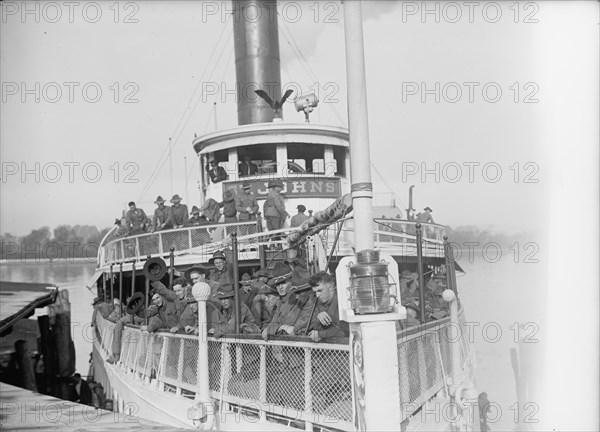 National Guard of D.C. Returning from Camp at Colonial Beach, 1916.