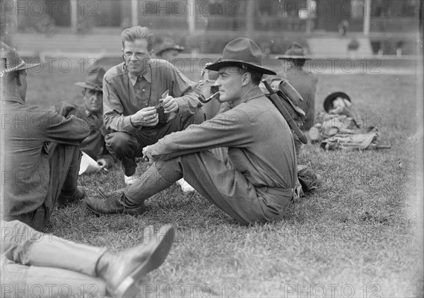 Plattsburg Reserve Officers Training Camp - Jimmie Mitchell of New York, 1916.