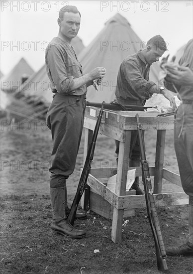Plattsburg Reserve Officers Training Camp - Jimmie Mitchell of New York, 1916.