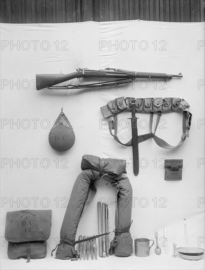 Plattsburg. Reserve Officers Training Camp - Kit Taken By D.C. Men To Plattsburg, 1916.