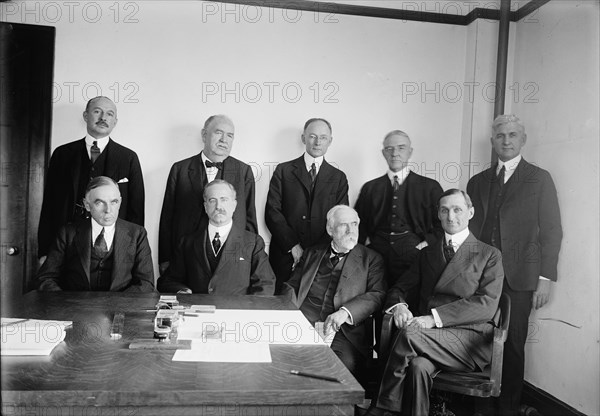 Railway Advisory Board - Standing: Hale Holden; Edward Chambers; Walker D. Hines; John Bart..., 1917 Creator: Harris & Ewing.