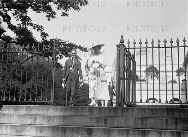 Rankin, Jeanette I.E. Jeannette, Rep. from Montana, 1917-1919. Leaving White House, 1917.