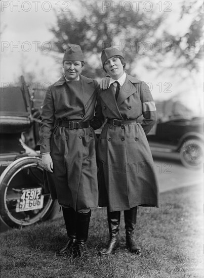 Red Cross, American - Dedication of Building - Nurses Parade And Motor Corps; Harries..., 1917. Creator: Harris & Ewing.