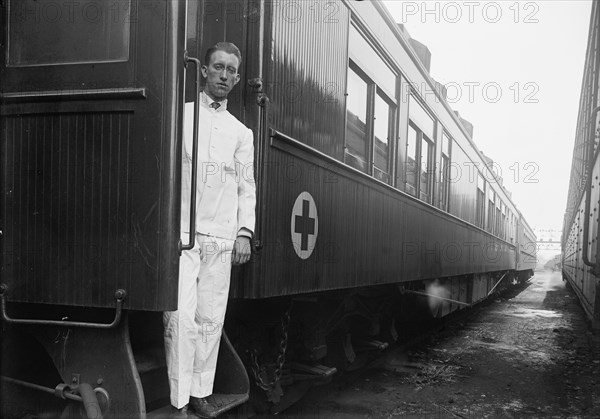 Red Cross, American - Sanitary Railroad Car, 1917.