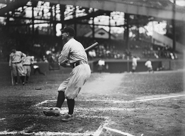 Unidentified Cleveland Al Player, at National Park, Washington, D.C. (Baseball), 1913.