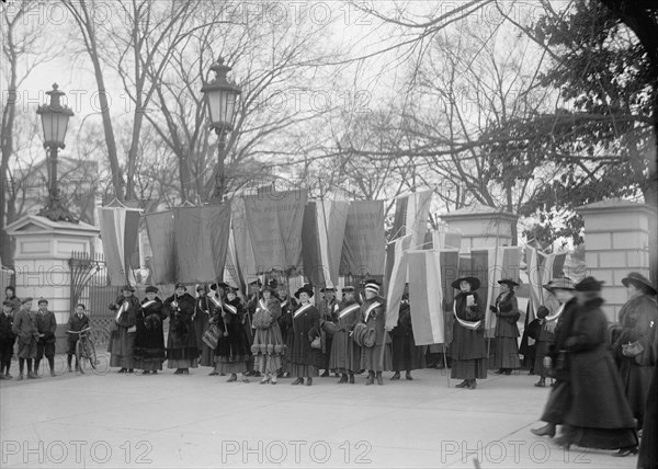 Woman Suffrage - Pickets at White House, 1917.