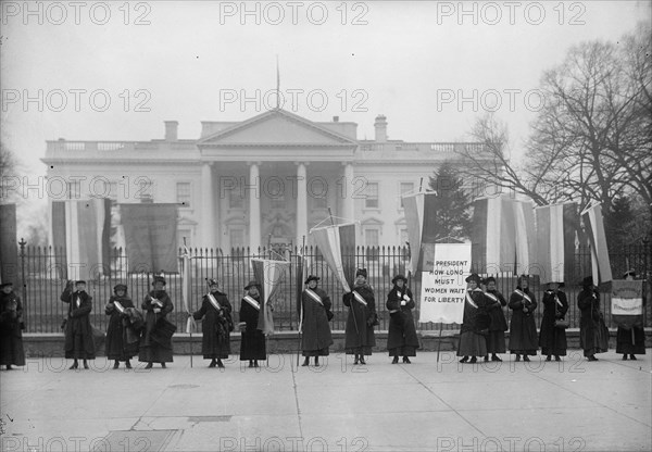 Woman Suffrage - Pickets at White House, 1917.