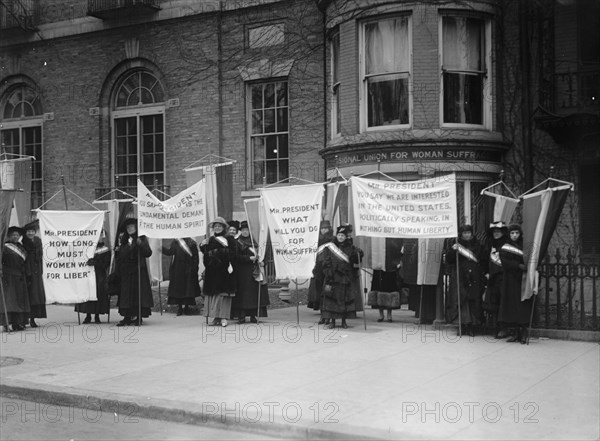 Woman Suffrage - Pickets at White House, 1917.