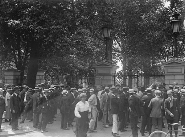 Woman Suffrage - Riot at White House Gate, 1917.