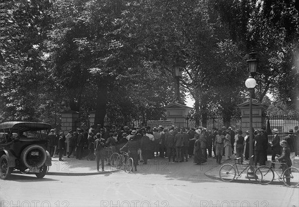 Woman Suffrage - Riot at White House Gate, 1917.