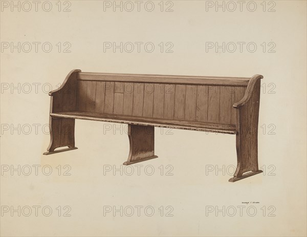 Church Pew, c. 1940.