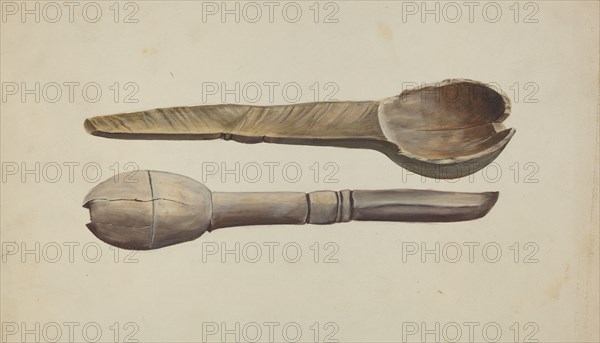 Carved Wooden Spoon, 1935/1942.