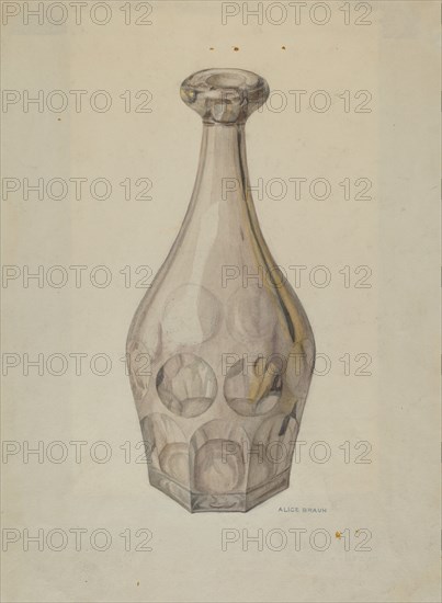 Decanter (Ashberton Pattern), c. 1940.