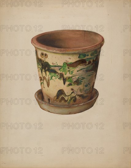 Flower Pot with Saucer, c. 1937.