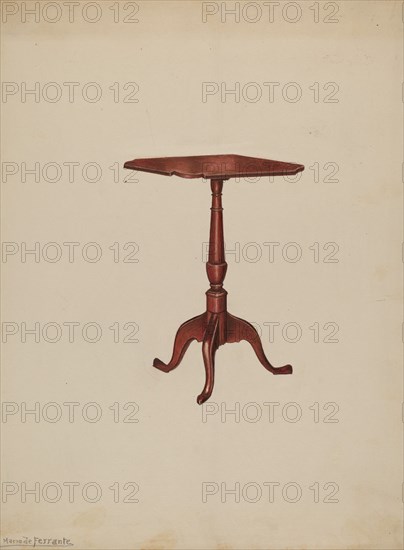 Table, c. 1940.