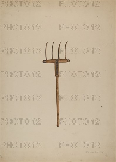 Horse Drawn Hay Fork, c. 1941.