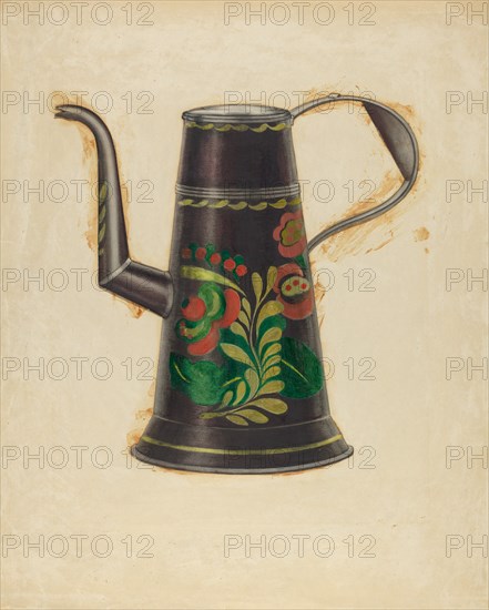 Toleware Teapot, c. 1936.