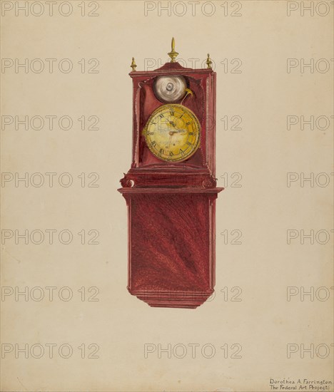 Wall Clock Antique, c. 1938.