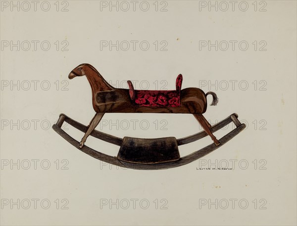 Wooden Rocking Horse, c. 1940.
