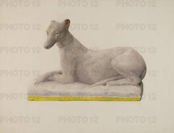 Chalkware Greyhound, c. 1941.