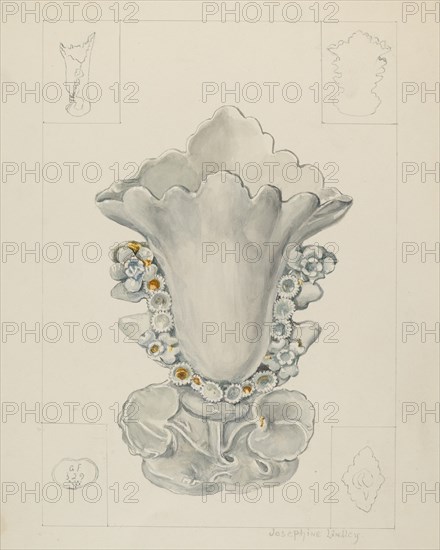 White Porcelain Vase, c. 1937.