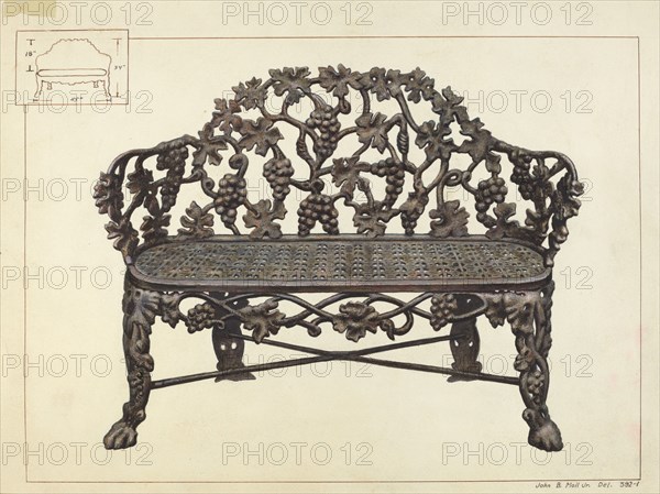 Garden Bench, 1935/1942.