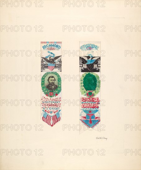 Silk Badge Panel - Woven, c. 1940.